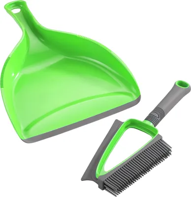 Produktbild von WENKO 2in1 Nass Trocken Hand Feger Kehrblech Garnitur Kehr Set Duo Hand Besen