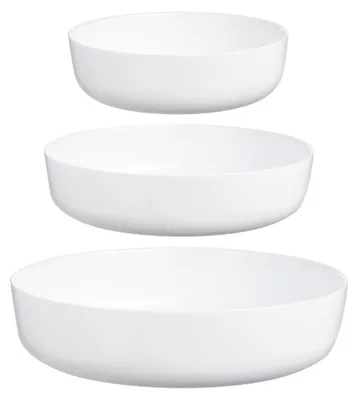 Obrázek produktu pro Sada tří servírovacích misek – skleněné misky, lehké a vhodné do trouby do teploty 250 °C