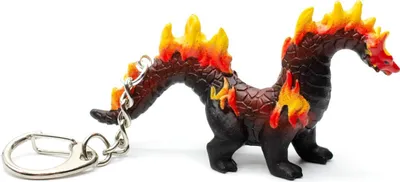 Produktbild von Feuerdrache Schlüsselanhänger Miniblings Fantasy Drache Feuer schwarz Flammen
