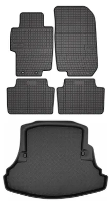 Zdjęcie produktu dla Dywaniki gumowe + mata bagażnika do Honda Accord VII 2002-2008 (sedan) – czarne, dopasowane – Wielganizator SolidPRO