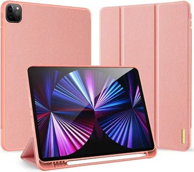 Produktbild von Dux Ducis Domo Hartschale mit Smart Sleep und integrierter Standfunktion Etui Schutz Hülle Tasche Cover kompatibel mit iPad Pro 11" (2024) Rosa