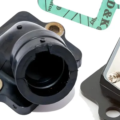 Image de BestPrice tubulure d'admission ouverte, membrane + joint compatibles avec le moteur Piaggio 50ccm 2 temps