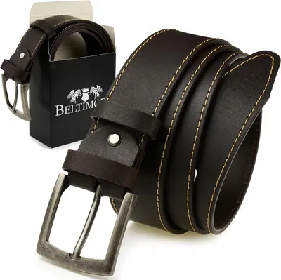 Produktbild von Herren-Ledergürtel mit Schnalle, 4 cm, dunkel, BELTIMORE