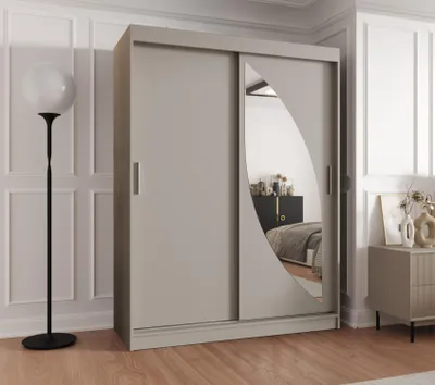 Produktbild von Kleiderschrank 150 cm SUDENA mit Schiebetüren - Kaschmir