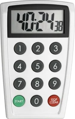 Produktbild von TFA-Dostmann 38.2026, Digitaler Küchentimer, Schwarz, Weiß, 59 min, Kunststoff, AAA, 1,5 V