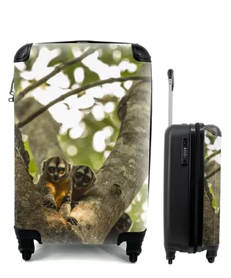 Produktbild von MuchoWow® Koffer Handgepäck Trolley Rollkoffer Kleine Reisekoffer mit 4 Rollen - Kleine Tiere in einem Baum - Cabin Size < 55x40x23 cm & 55x40x20 cm - Fotokoffer - Kabinenkoffer - Boardgepäck - Reise-Box - Reisekoffer - Reisegepäck - Koffer mit Bild - Trolley für Kinder