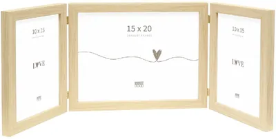 Produktbild von Deknudt S43AH1 Multi Bilderrahmen Natur für 10x15 cm und 15x20 cm Fotos