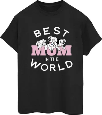 Produktbild von Disney - "101 Dalmatians Best Mum In The World" T-Shirt für Damen BI26067 (XL) (Schwarz)