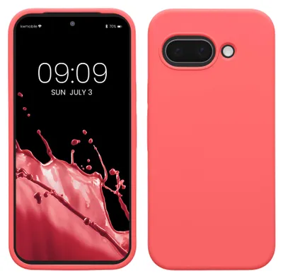 Produktbild von kwmobile Handyhülle für Google Pixel 9a Hülle, für Pixel 9a Case - Hülle Silikon - kabelloses Laden - Neon Koralle