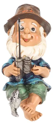 Productafbeelding van Tuinkabouter, visvangende decoratieve figuur voor buiten, ongeveer 30 cm, tuindecoratie