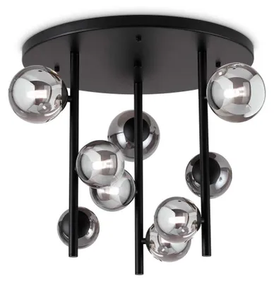 Obrázek produktu pro Ideal Lux 328416 PERLAGE stropné svietidlo 9xG9 D550mm ?ierna, dymová