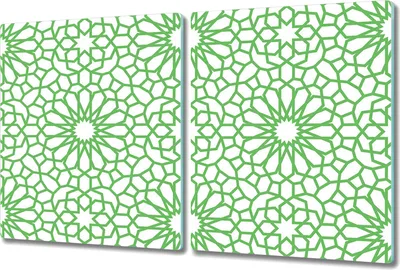 Produktbild von Glas-Herdabdeckplatte Glaskeramikkochfeld-Abdeckung Spritzschutz - 2x 40x52 cm - Orientalische Blume