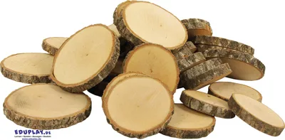 Produktbild von Eduplay Holzscheiben Bastelspielzeug groß 1 kg - kreativ gestalten