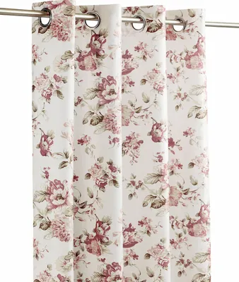 Produktbild von LANDKING® Ösenschal Rosamunde, Gardine, Vorhang, Dekoschal, Blumen Rosen, blickdicht, 8 Ösen, 140 x 245 cm, Landhaus, Romantik, Polyester, Farbe rosa