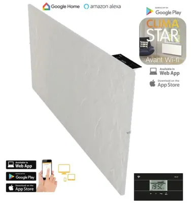 Obrázek produktu pro KONVEKTOR CLIMASTAR STAR Wi-Fi 2000 BÍLÝ BÍLÝ RELÉF, WI-FI
