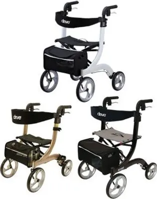 Produktbild von Rollator NITRO mit Stockhalter Stoff-/ Netztasche>>>>Farbe: champagner Gr. XS