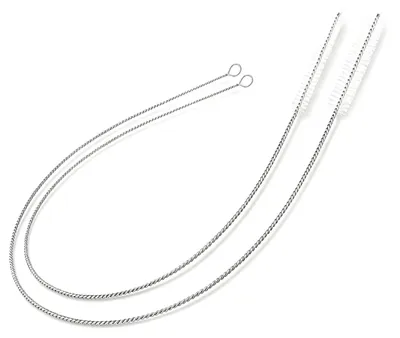 Image de 2 brosses flexibles en acier inoxydable, de 100 cm, pour le nettoyage