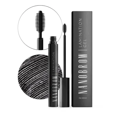 Productafbeelding van Zwart Wenkbrauwgel Nanobrow Lamination Gel Black - Stylinggel voor wenkbrauwen, om wenkbrauwen te stylen en in te vullen