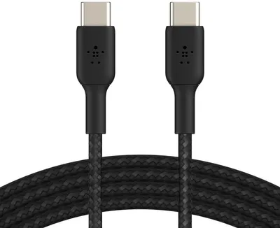 Produktbild von Belkin BOOST CHARGE geflocht.Kab USB-C/USB-C 2m sw. CAB004bt2MBK