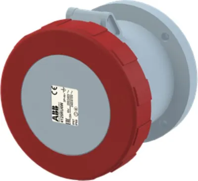 Immagine prodotto di Amphenol Presa da incasso CEE da 125 ampere a 5 poli (3P+N+PE) femmina, codifica 6h rossa da 200/346 V a 240/415 V frequenza 50