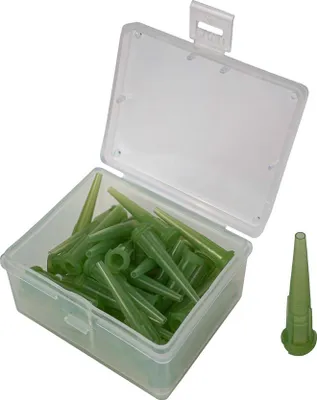 Produktbild von WETEC WETEC Kunststoff-Dosiernadel, 1,60 mm / Gauge 14, oliv (Pack à 50 Stück)