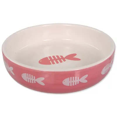 Produktbild von Magic Cat Keramiknapf Fischdruck rosa 13x4cm 260ml