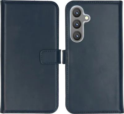 Produktbild von Selencia Echtleder Klapphülle Samsung Galaxy S24 Plus - Dunkelblau