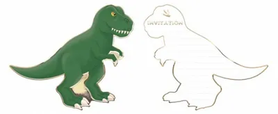Image de PartyPro Set de 8 invitations Dino