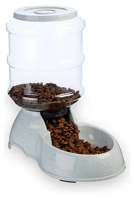 Produktbild von Buxibo Futternapf für Hunde/Katzen – transparenter Napf 3,5 Liter – automatischer Nachfüllvorgang – 32 x 32 x 18 cm