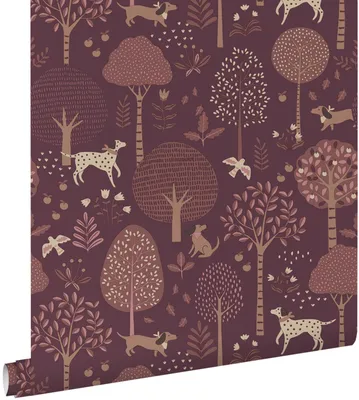 Produktbild von ESTAhome Tapete Hunde Lila 50 x 900 cm