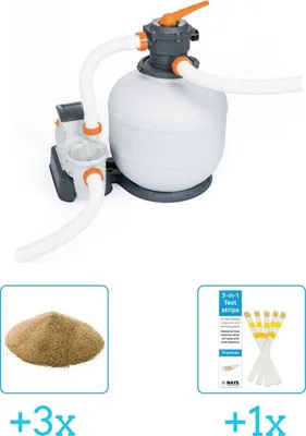 Image de Pompe de filtration pour piscine 58486, 11 355 litres/h, avec filtre à sable 0,4/0,8 mm, 25 kg