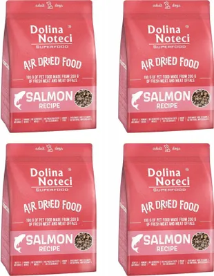 Produktbild von Dolina Noteci Glutenfrei Superfood Trockenfutter für Hunde - Lachsgericht 1kg (4-er pack)