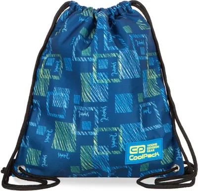 Produktbild von COOLPACK SOLO OCEAN ROOM B72096 Turnbeutel Sportbeutel Rucksack Tasche GEOMETRISCH leicht blau Kinder Jungen