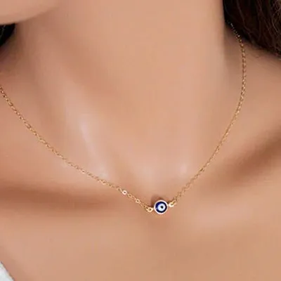 Produktbild von Evil Eye Halskette Party Perlenkette Schmuck für Frauen und Mädchen, gold