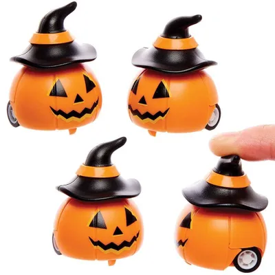 Kürbis-Rückziehrautos, 5 Stück, Halloween-Partygeschenke