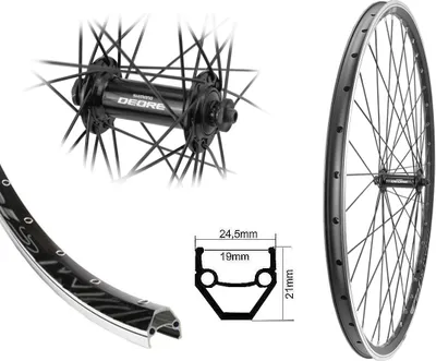 Produktbild von Bärwinkels Vorderrad 28 Zoll MTB Hohlkammer Shimano Deore V-BRAKE Laufrad schwarz geöst