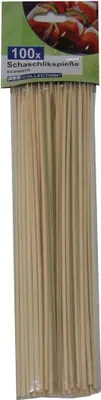 Produktbild von 100er Schaschlikspieße 25cm Bambus