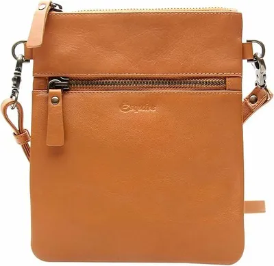 Zdjęcie produktu dla Skórzana torba na ramię Esquire Peru Small Crossbody Bag Cognac jasnobrązowy