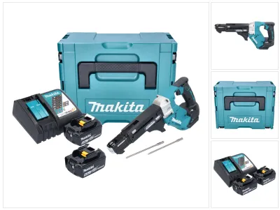 Produktbild von Makita DFR 551 RMJ Akku Magazinschrauber 18 V 25 - 55 mm Brushless + 2x Akku 4,0 Ah + Ladegerät + Makpac