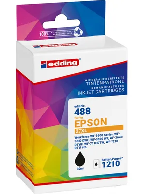 Obrázek produktu pro Edding EDD-488, Černá, 30 ml, 1 kusů, 1210 str., Balení po jednom