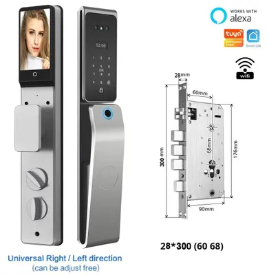 Produktbild von Smarte Türschloss – Intelligentes Türschloss – Elektronisches Schloss – Fingerabdruckschloss – App-Schloss – 8 Entsperrmethoden