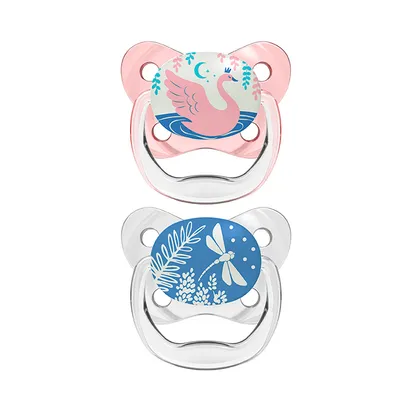 Produktbild von Leuchtender orthodontischer Schnuller 0+ Schwan, 2 Stück / Dr. Brown's