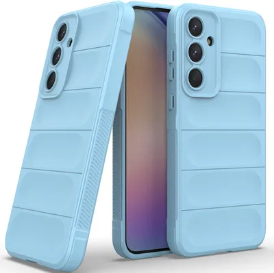 Produktbild von Handyhülle für Samsung Galaxy A35 Weich TPU Silikon Stossfest Anti-rutsch Hülle Blau