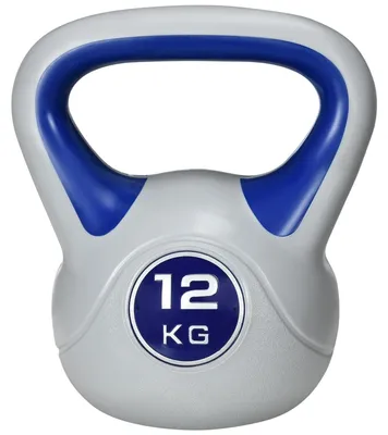 Produktbild von Kettlebell 12 Kg Bodenschonende Kugelhantel Für Krafttraining & Fitness, Blau