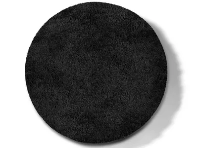 Produktbild von casa pura Badematte Sky, Badezimmerteppich extra flauschig, rutschfest & waschbar viele Größen & Farben, Mikrofaser Badteppich - Schwarz, 95cm rund