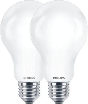 Image de Pack 2 Ampoules Led E27 Philips Lumière Du Jour Puissante, économie D'énergie - Philips