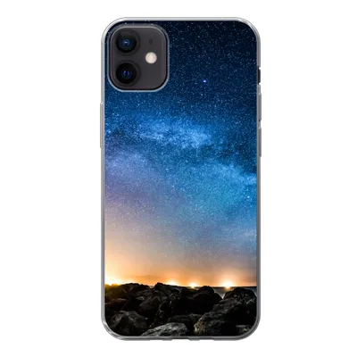 Produktbild von MuchoWow® Handyhülle Schutzhülle Hülle für iPhone 12 mini Galaxie - Universum - Sonne - Jungen - Mädchen - Kinder Silikon Softcase Handy Hülle - Bild
