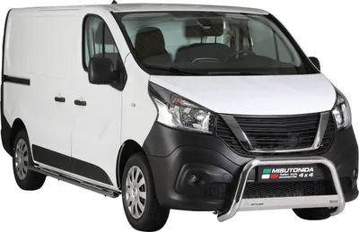 Zdjęcie produktu dla Progi boczne ze stali nierdzewnej do Nissan NV300 2014-2021 krótkie szare