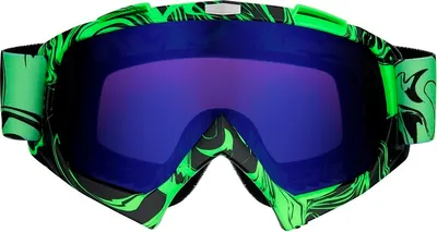 Immagine prodotto di Occhiali da motocross verde chiaro con lenti blu-viola