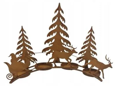 Produktbild von Dakls Metallkerzenhalter Rentier Rost Weihnachten